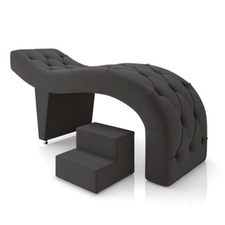 Maca de Estética para Massagem Cílios Fixa Lash Estofada com Escada Veludo Cinza G83 - Gran Belo em Oferta na Shopee