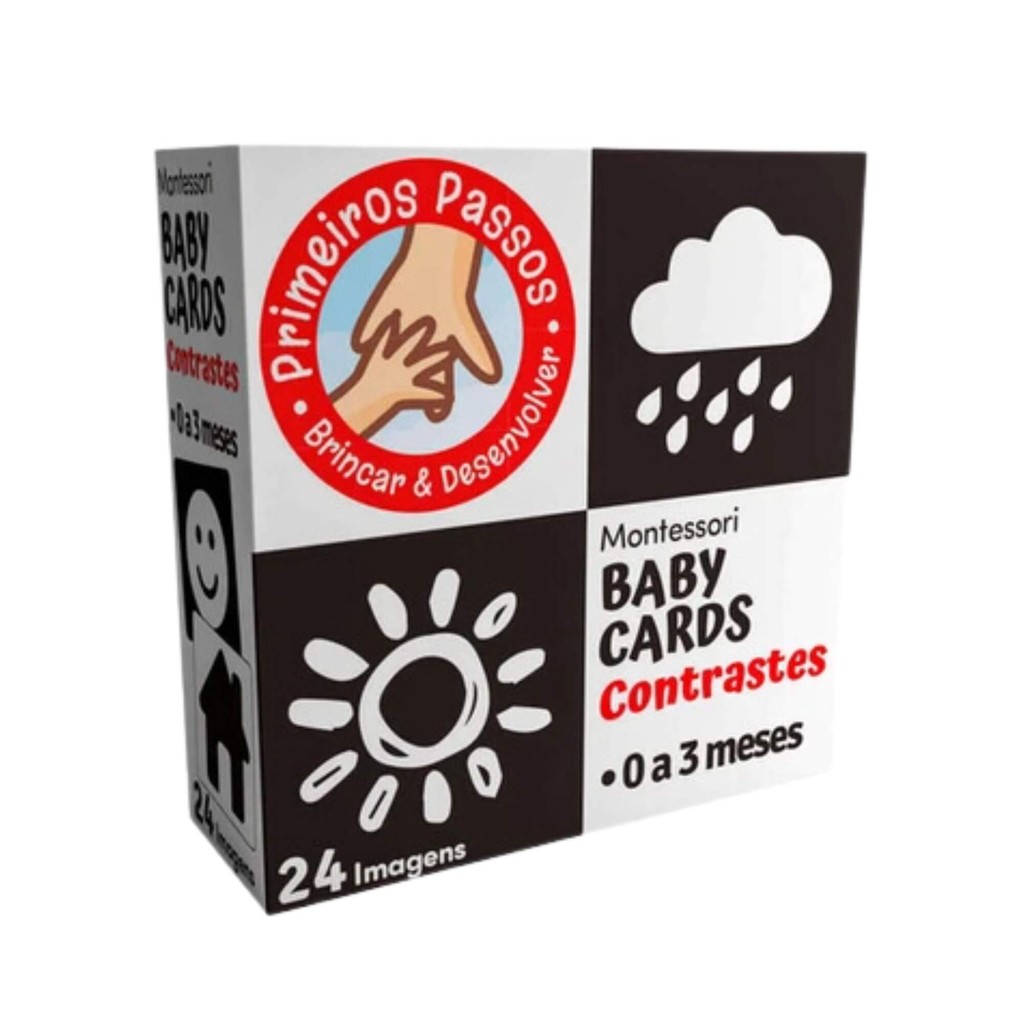 Cartões de Estímulos de Alto Contraste Montessori Baby Cards To Go 0 - 3 Meses Cooper Fun - 00159
