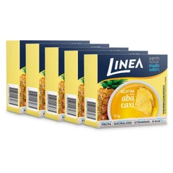 Gelatina Em Pó Linea Sabor Abacaxi 10g - 5 Unidades