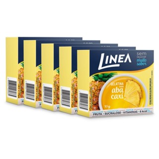 Gelatina Em Pó Linea Sabor Abacaxi 10g - 5 Unidades em Oferta na Shopee