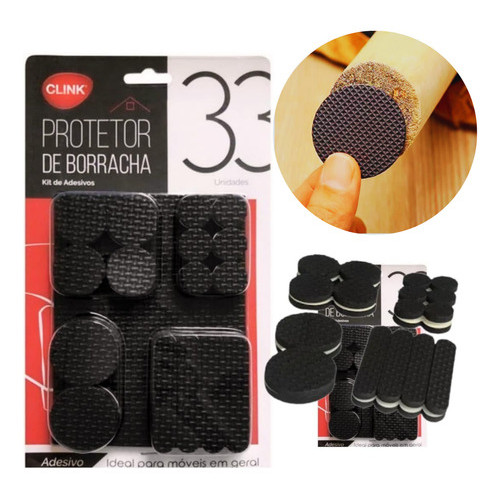 Kit 33 Unidades Protetor Borracha Adesivo Tamanhos Variados Pé Móveis Cadeiras Sofa Autoadesivo em Oferta na Shopee