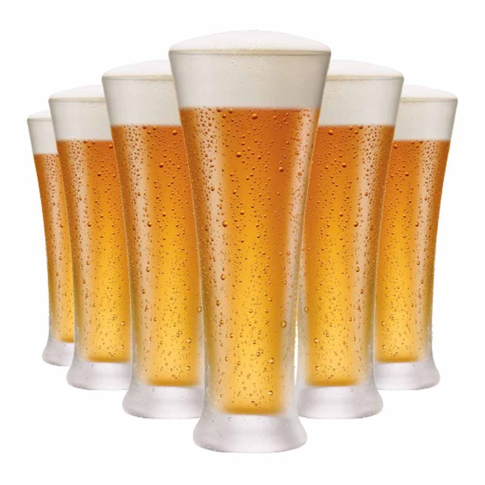 Jogo de Copos de Cristal Pilsner Cerveja 400ml 6 Peças Ruvolo em Oferta na Shopee