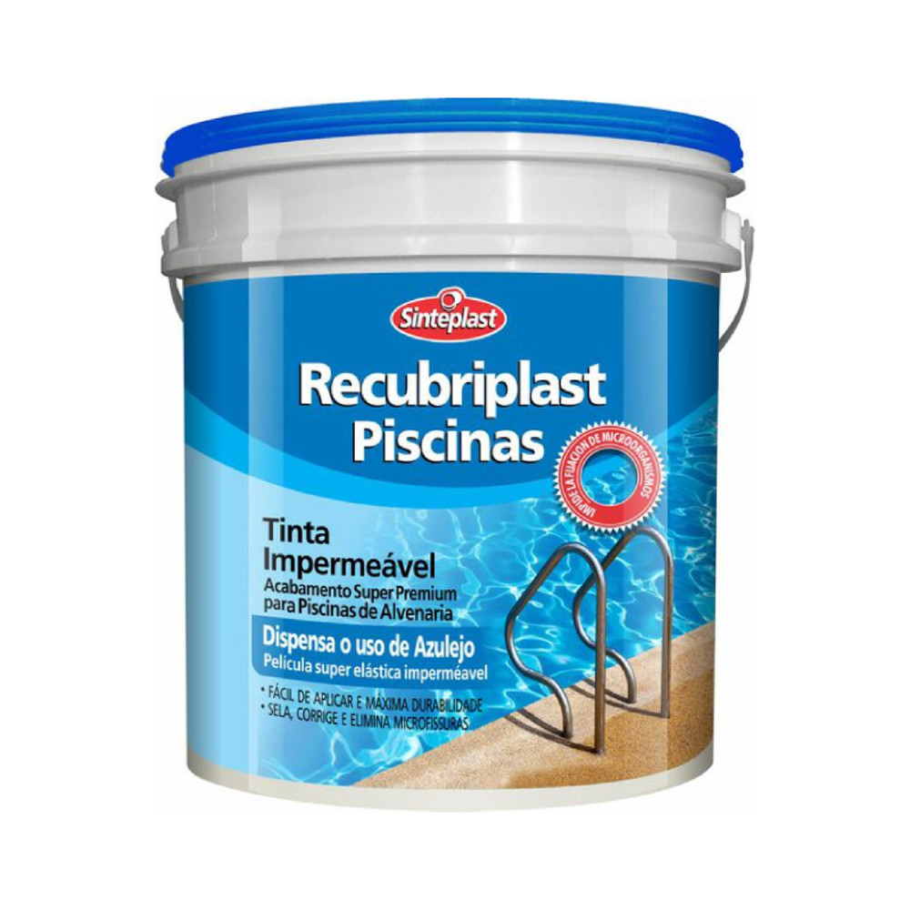 Recubriplast P/ Piscinas  Azul 3,6L - Sinteplast em Oferta na Shopee