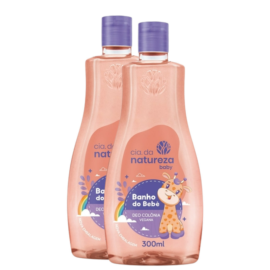 Kit C/2 Cia da Natureza Baby - Deo Colônia Banho do Bebê 300ml
