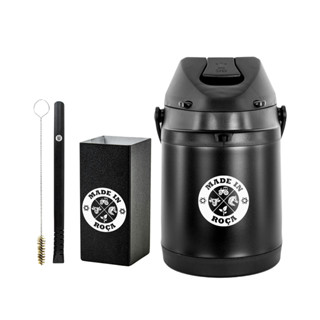 Kit Tereré Garrafa Preta Térmica 2.5l Bomba Filete Preta Copo Quadrado Inox Preto em Oferta na Shopee