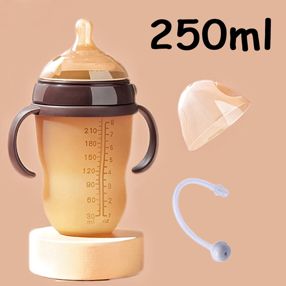 250ml Mamadeira De Silicone Anti-cólicas Com Silicone do produto comestível+Resistência a altas temperaturas