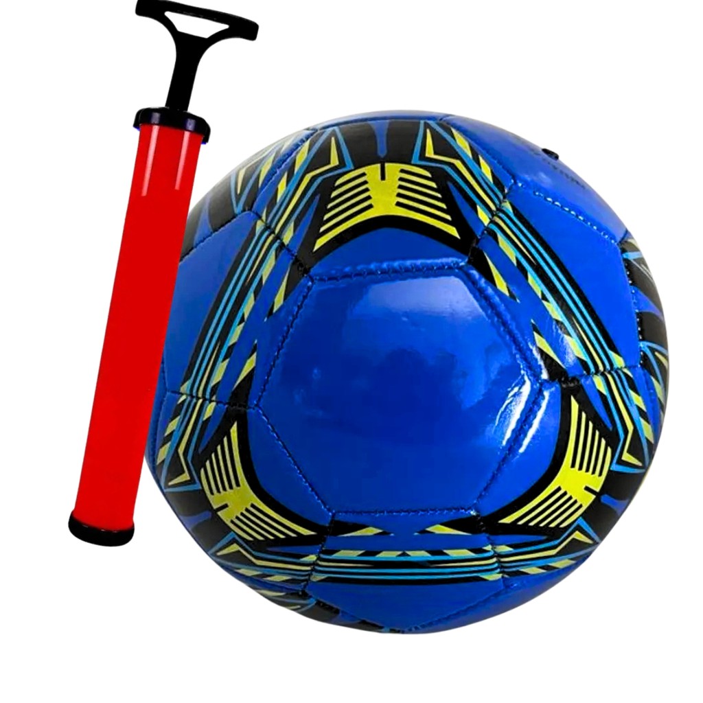 Bola De Futebol Campo Couro sintetico brinquedo infantil para criança n°5 com bomba de encher