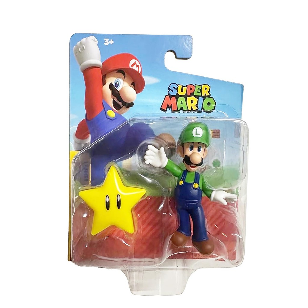 Super Mario - Boneco Luigi Com Super Star 6Cm - Sunny em Oferta na Shopee