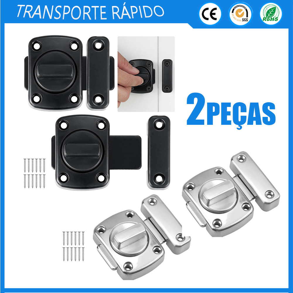 2x trinco de porta trinco de liga de zinco trinco de deslizamento parafuso de bloqueio de mosquetão