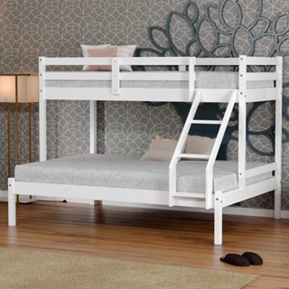 Beliche Com Cama Casal Slim Rb Madeira Maciça Branco Housin em Oferta na Shopee