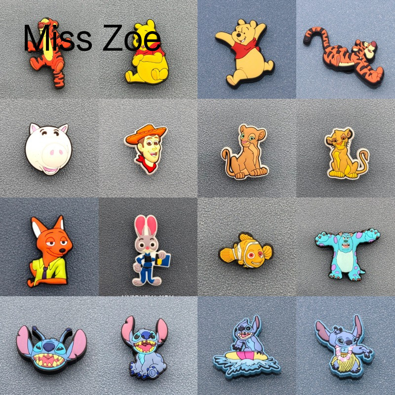 MIss Zoe Jibtz Disney Fivela De Sapoto Acessórios Do Rei Leão Da Winnie Pooh Stitch em Oferta na Shopee
