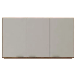 Armário Aéreo Para Cozinha Firenze 3 Portas Amêndola Touch Nude Prime Tx - Demóbile