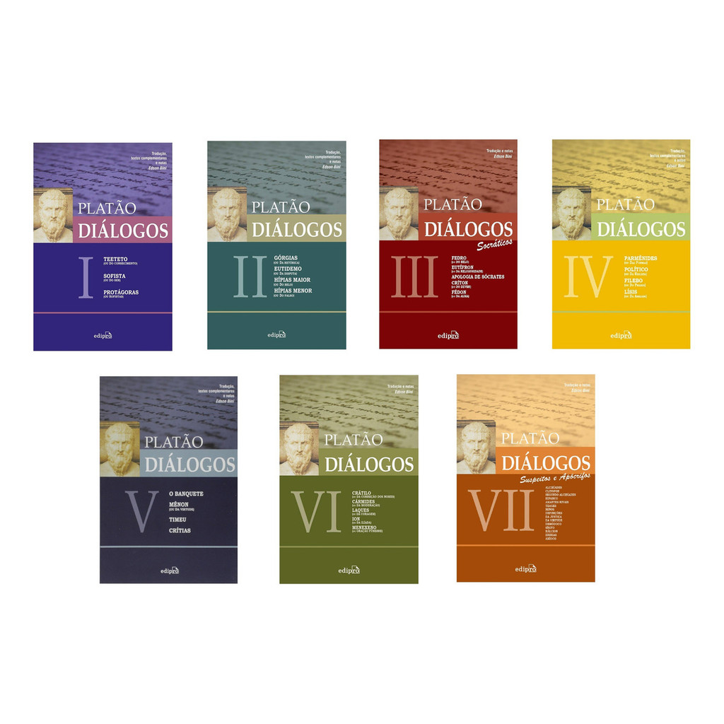 Coleção Completa Diálogos De Platão 7 Volumes Para Uma Verdadeira Imersão Na Filosofia Grega - Direto Da Fonte