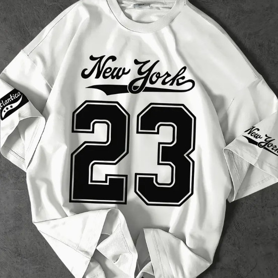 Camiseta New 23 City Moda Gringa Estilo de Rua Streetwear - Camisa de Malha 100% Algodão - Envio Imediato - VS Shopp em Oferta na Shopee