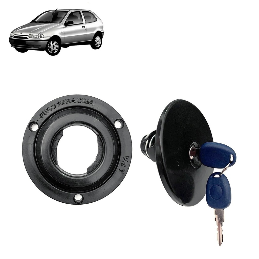 Tampa Tanque Combustível Com Chave e Reparo Bocal Tanque Palio 1996 1997 1998 1999 2000