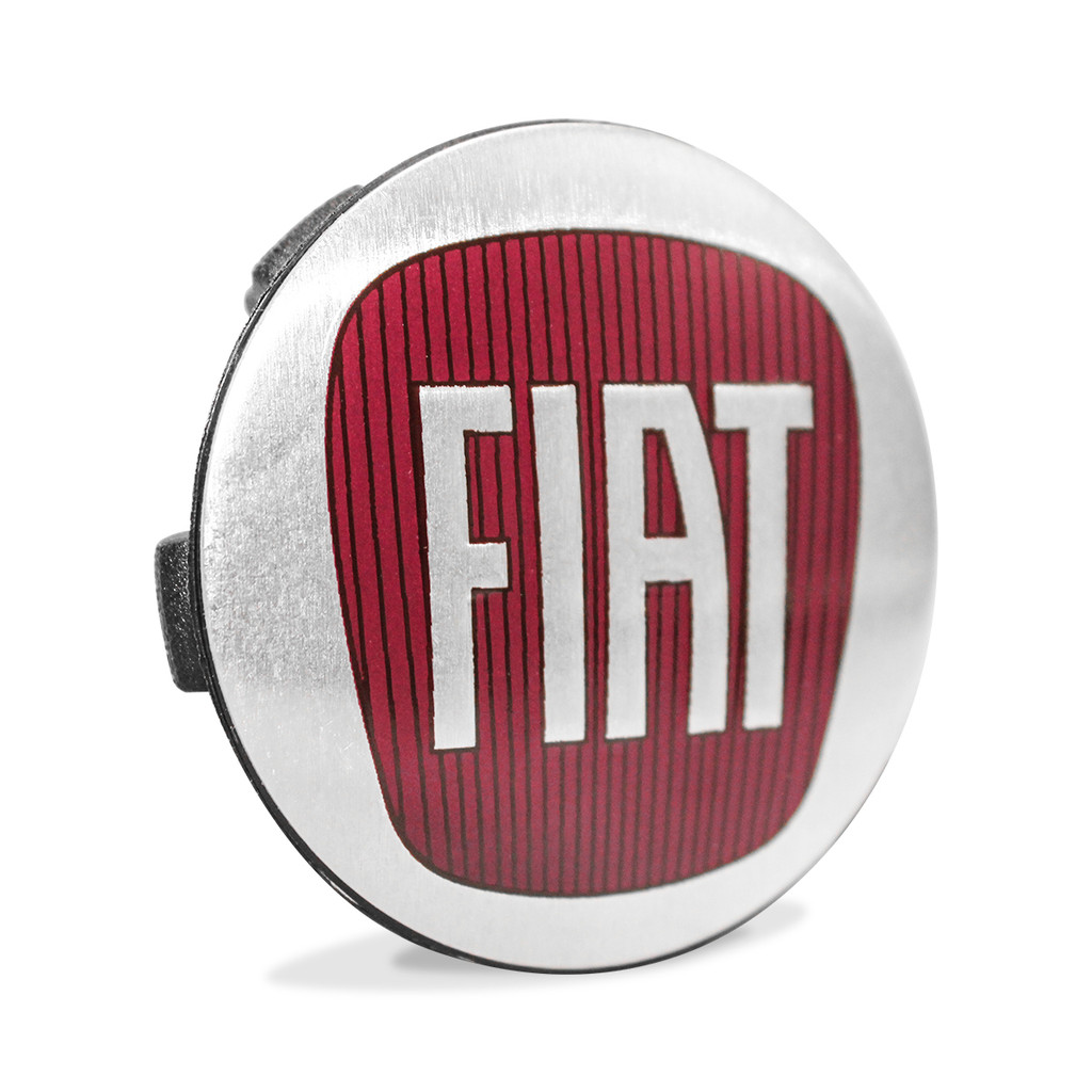 Calotinha Centro Roda Binno 56mm Com Emblema Fiat Vermelho