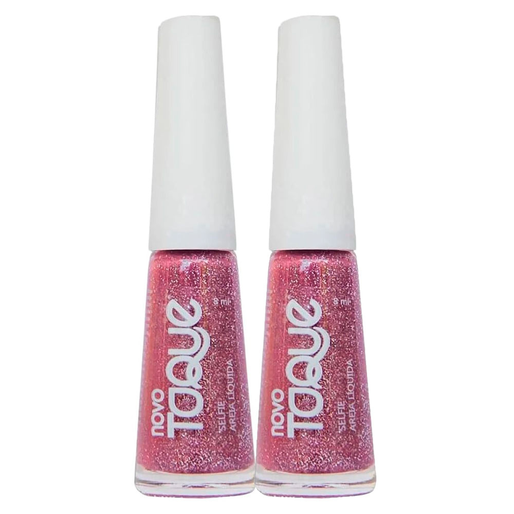 Kit 2 Esmalte Novo Toque Selfie Areia Liquida 8ml - Beauty