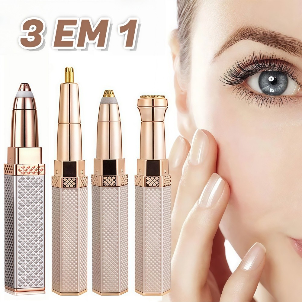 Kit Completo de Sobrancelhas Elétrico - Aparador, Lâmina, Lápis e Depilador Multiuso Unissex em Oferta na Shopee