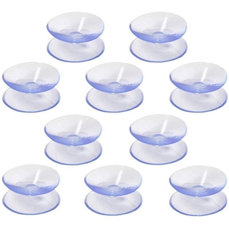 10pcs Ventosa de Mesa de Copo e Vidro Transparente Antiderrapante de Plástico Dupla Face em Oferta na Shopee