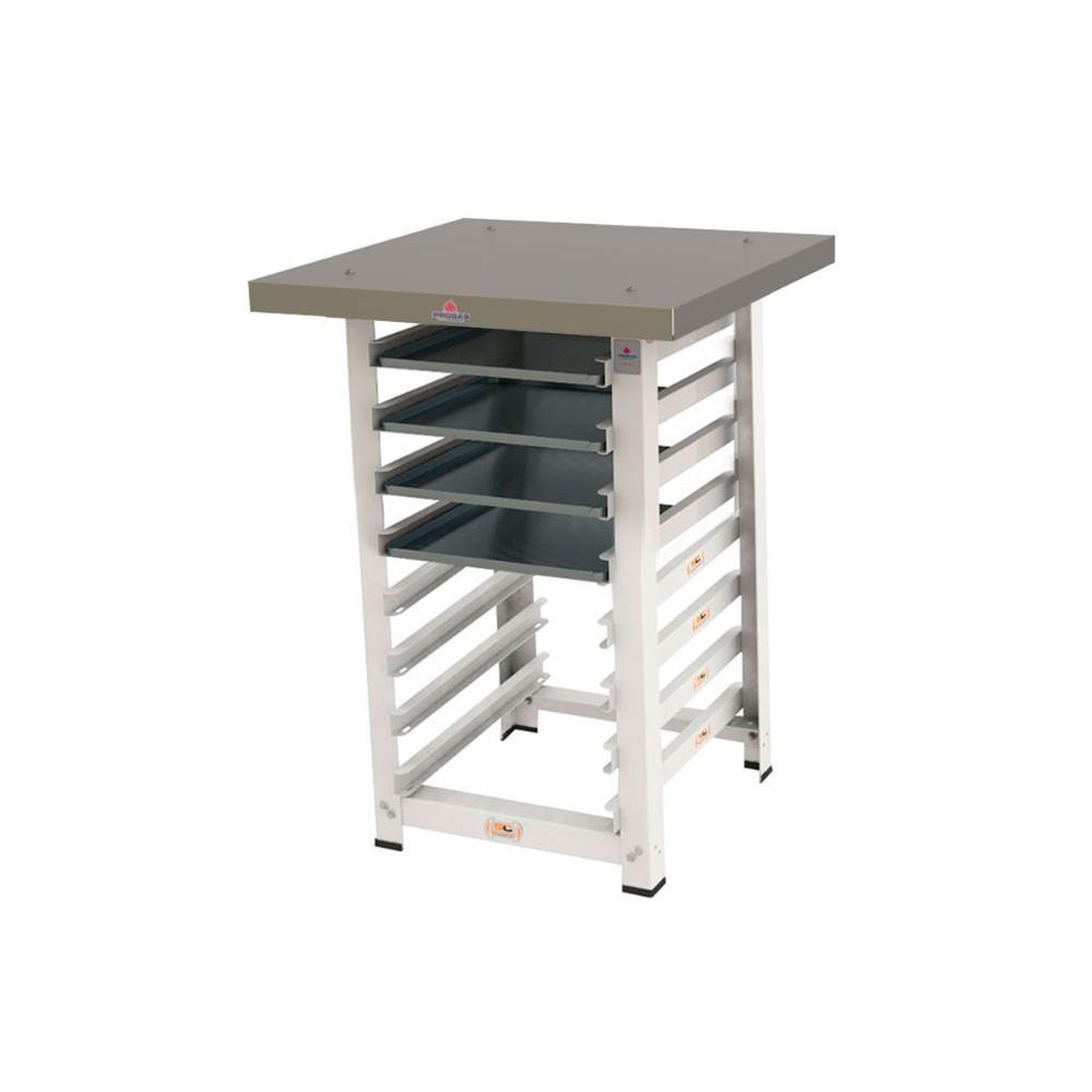 Kit - Mesa Apoio Mes-004 Bancada Capacidade 8 Níveis + 4 Assadeiras 35x35 - Progás