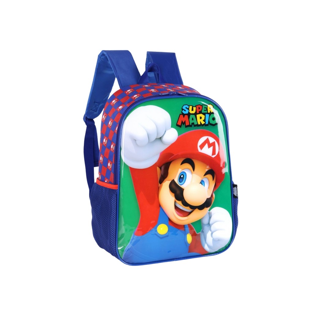 Mochila Costas Super Mario Bros Infantil Escolar Meninos