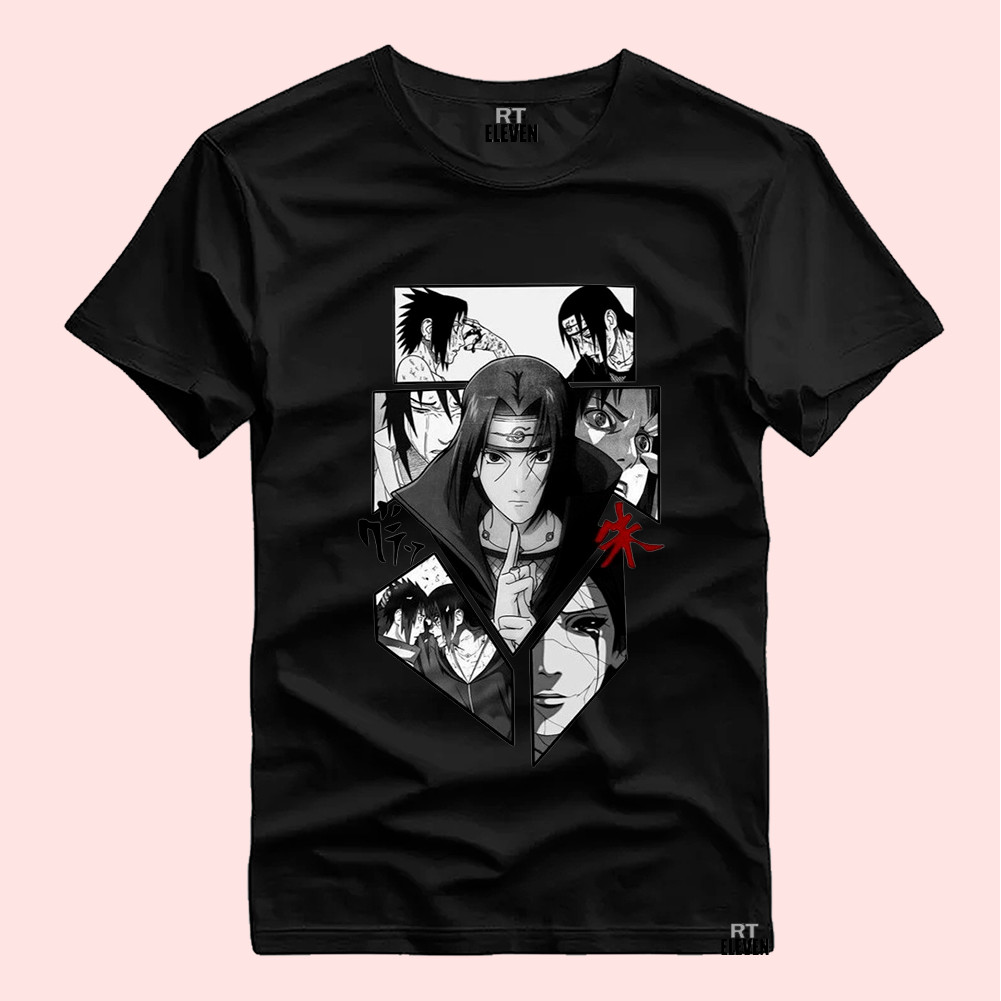 Camiseta Anime Itachi Uchiha Sharingan Camisa 100% Algodão envio Rápido diversas cores Masculino Feminino Infantil