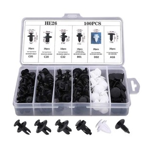 Kit 100 Peças Presilha Grampo Automotivo Reparo Universal