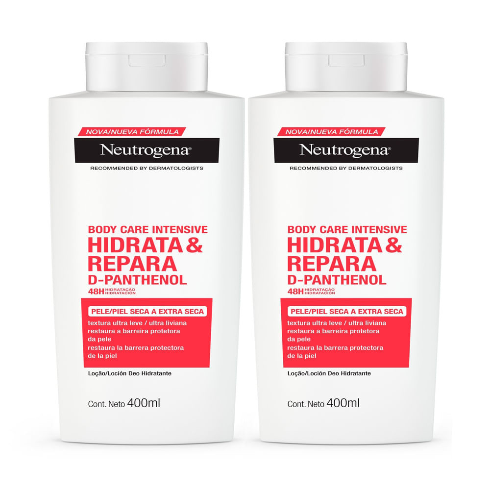 Kit 2X 400ml Hidratante Corporal Neutrogena Body Care Intensive Hidrata & Repara - Beauty