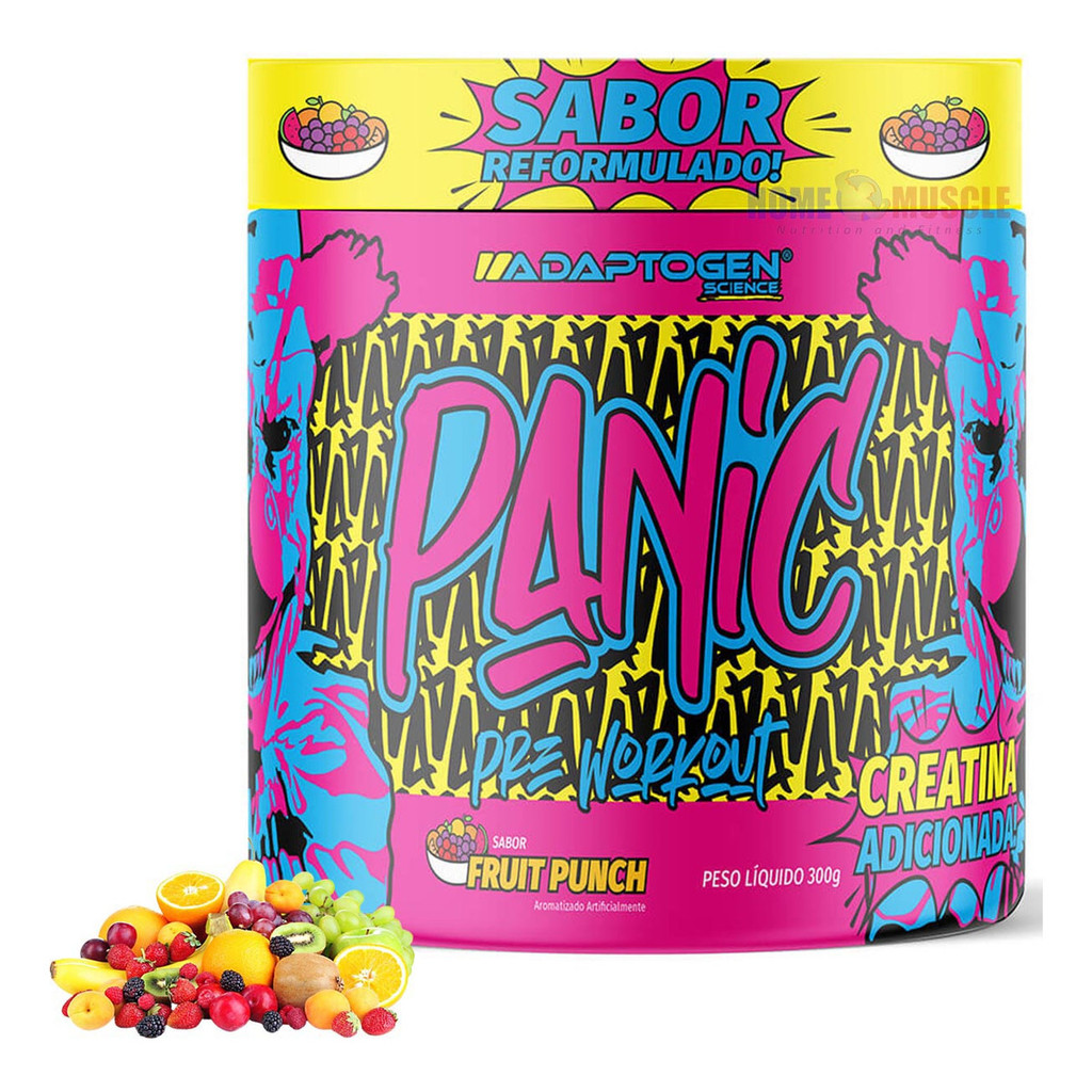 PANIC PRE-TREINO 300G PONCHE DE FRUTAS ADAPTOGEN em Oferta na Shopee