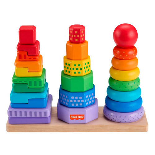 Torre de Atividade de Madeira Fisher-Price em Oferta na Shopee