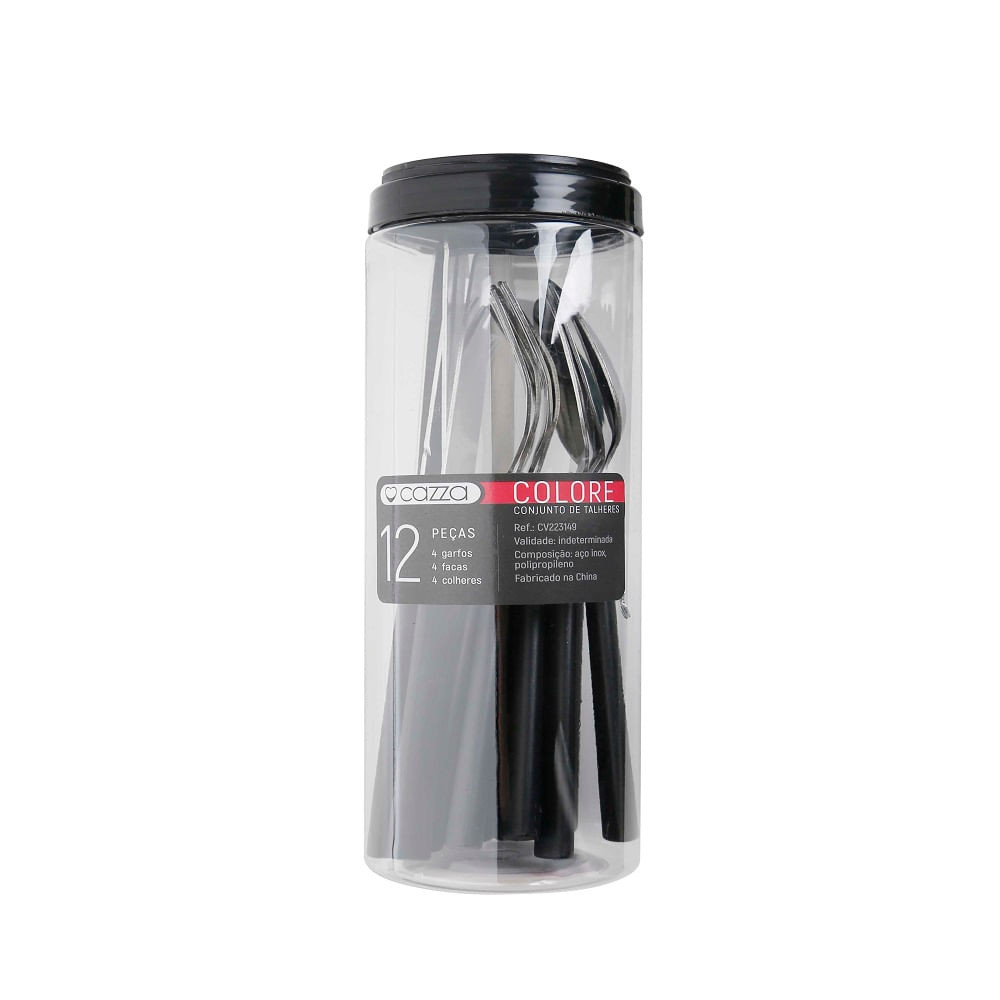 Faqueiro Cazza Colorê em Inox 12 Peças - Item Sortido - Home & Living