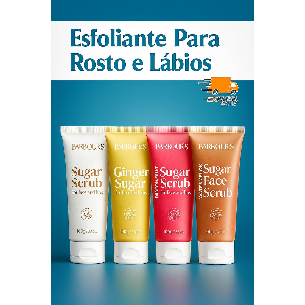 Esfoliante Para Rosto e Lábios Barbour´s Beauty 100g Inspirado em Importados [Entrega Rápida]