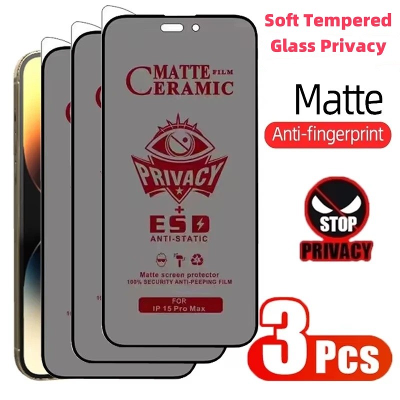 1-3 Pcs Filme Cerâmico Anti Espião Fosco Compatível Com Xiaomi POCO X7 X6 F6 M6