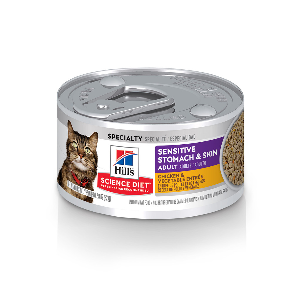 Ração Úmida Hill s Science Diet Pele Sensível para Gatos Adultos Sabor Frango e Vegetais 82g em Oferta na Shopee