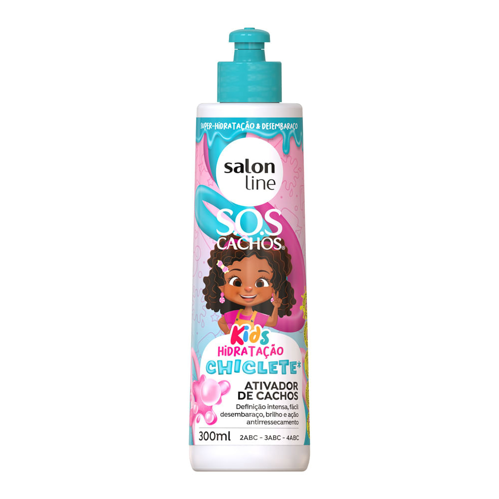 Ativador de Cachos Salon Line Kids SOS Cachos Hidratação Chiclete 300ml - Beauty