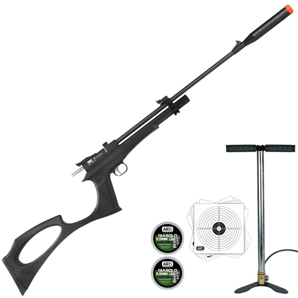 Kit Carabina 5.5 Air Viper Xl Tag Chumbinho Bomba Manual em Oferta na Shopee