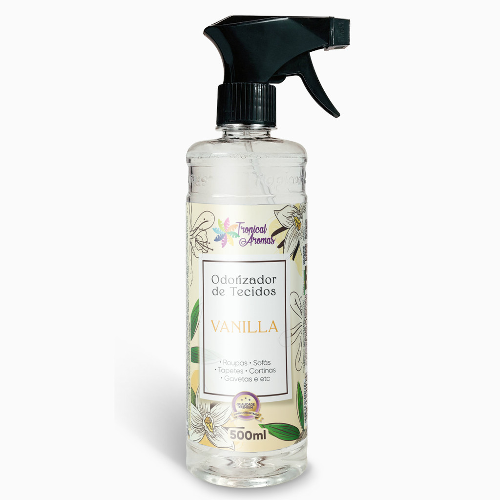Spray Perfumado Odorizador de Tecidos Vanilla 500ml Tropical Aromas em Oferta na Shopee