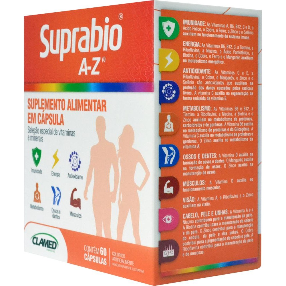 Suplemento Alimentar Suprabio A-z 60 Capsulas em Oferta na Shopee
