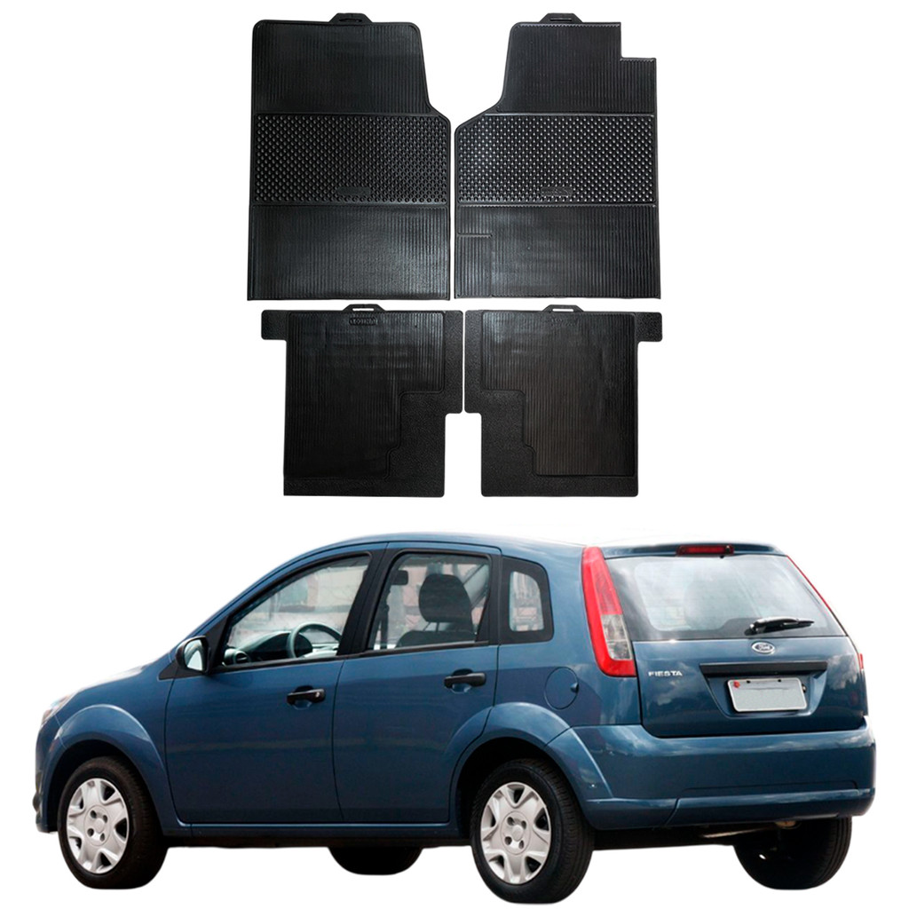 Tapete Ford Fiesta 2002 A 2014 Stratus 100% Borracha Borcol