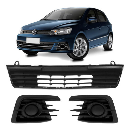 Kit Grade Parachoque Dianteiro Gol Voyage G7 2016 2017 Preta em Oferta na Shopee