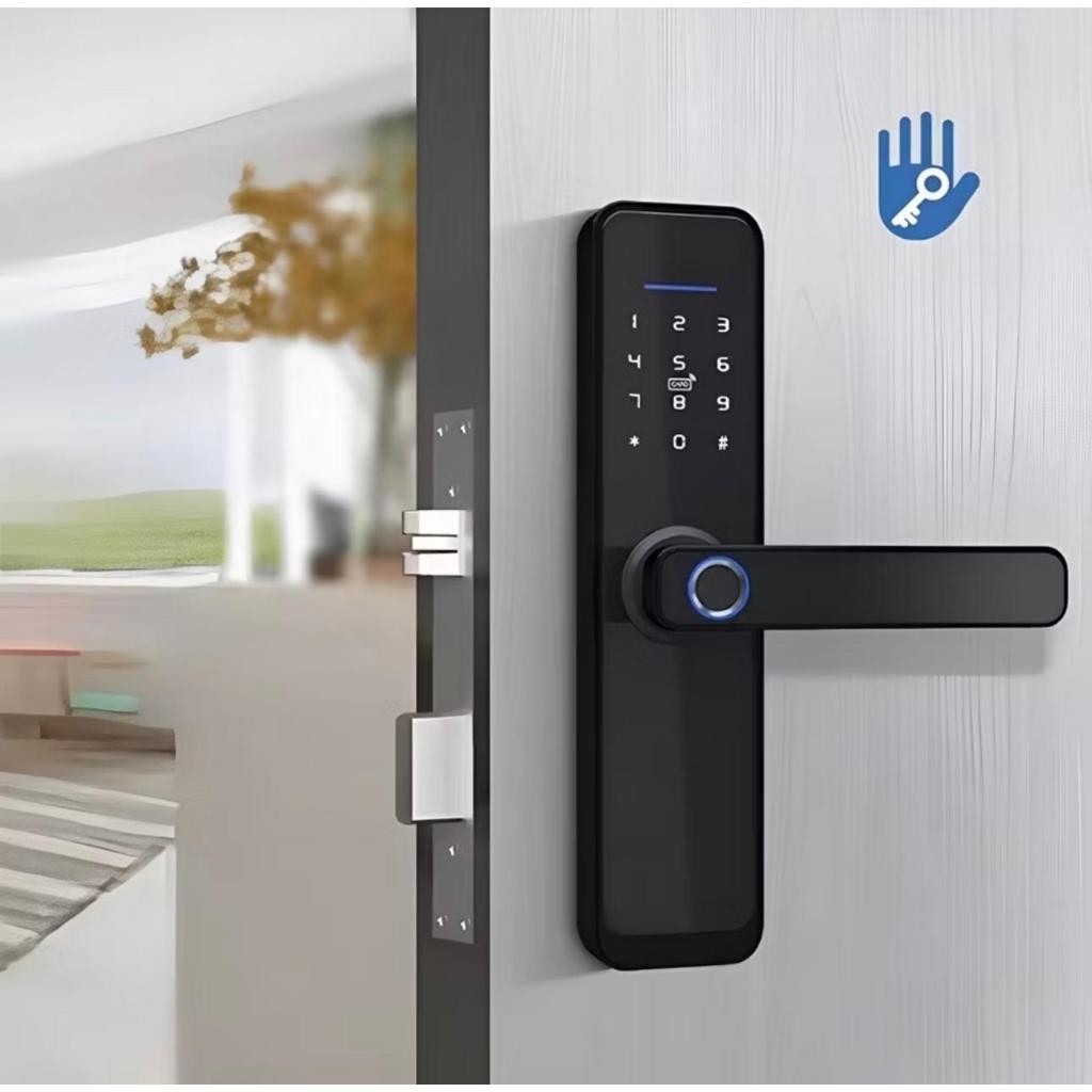 Fechadura Eletrônica Digital 4 em 1 Com Biometria Bluetooth Chave Tag Senha Touch