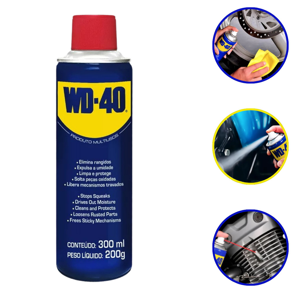 Oleo Lubrificante Desengripante Desincravante Multiuso Wd40 Wd-40 Spray Aerossol 300 Ml 200G em Oferta na Shopee