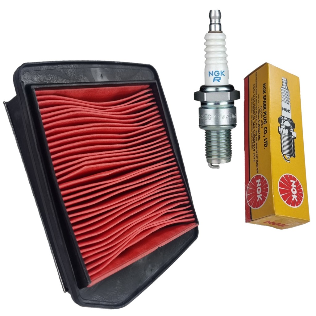 ELEMENTO FILTRO DE AR + VELA IGNIÇÃO NGK DPR8Z ORIGINAL - HONDA FALCON NX 400