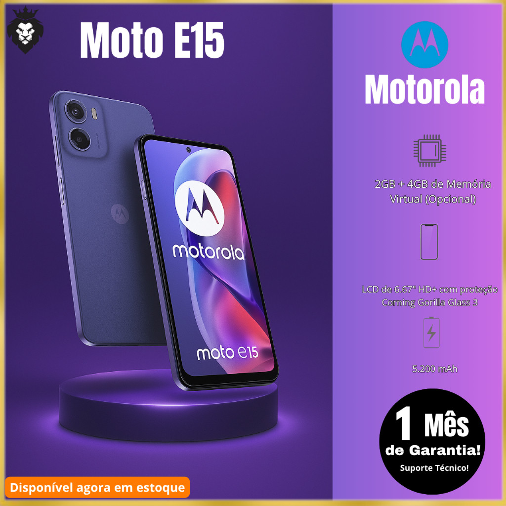 Motorola Moto E15 Dual Chip 64GB 4G