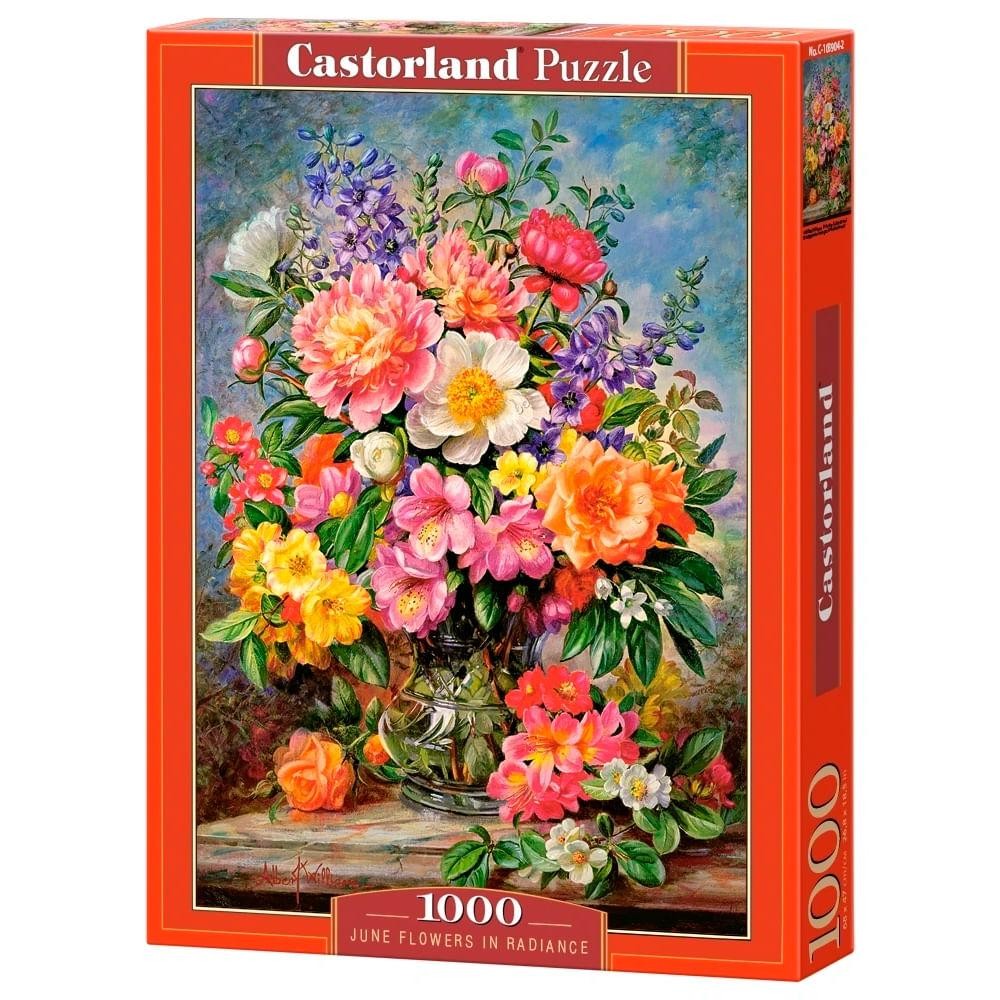 Puzzle 1000 Peças Flores Radiantes - Castorland Importado 1039042