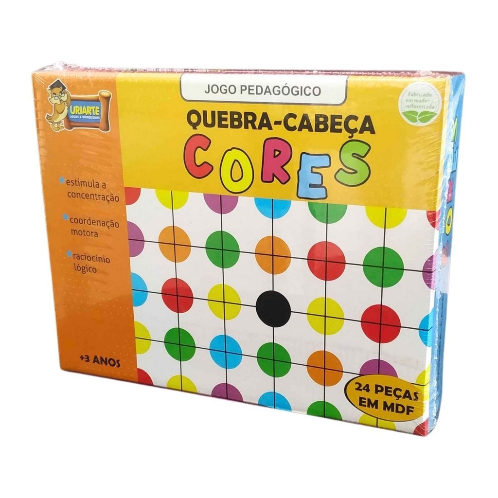 Puzzle Quebra Cabeça Pedagógico Para Aprendizado Colorido Jogo de Atenção e Concentração lògico