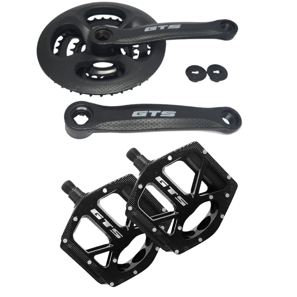 Pedivela GTS PREMIUM Tipo Shimano + Pedal Plataforma Aluminio em Oferta na Shopee
