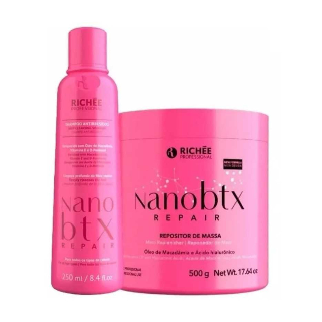 Richée Shampoo Antiresíduo 250ml + Nanobtx 500g em Oferta na Shopee