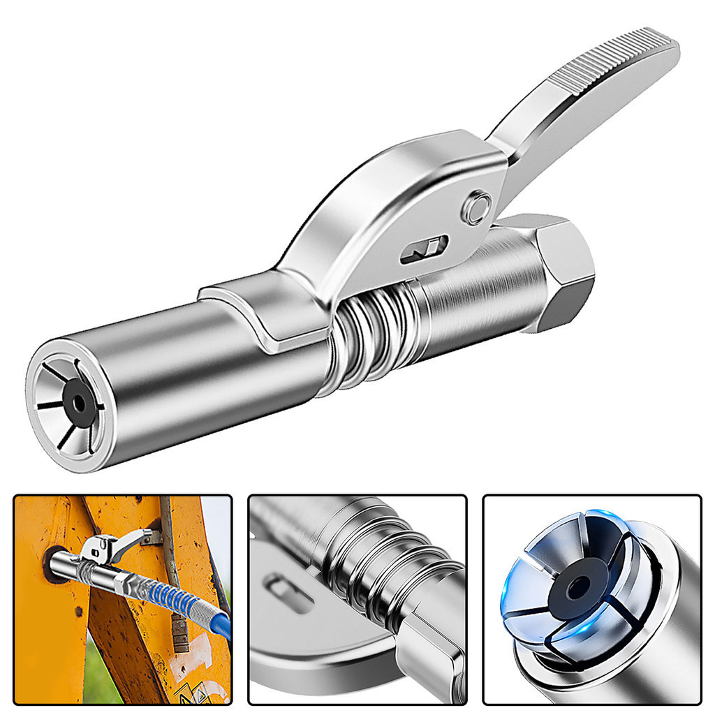 12000PSI Acoplador De Graxa Bomba De Óleo De Pistola Liberação Rápida Bico Injetor Lubrificante Para Carro Ferramenta De Reparo Automotivo