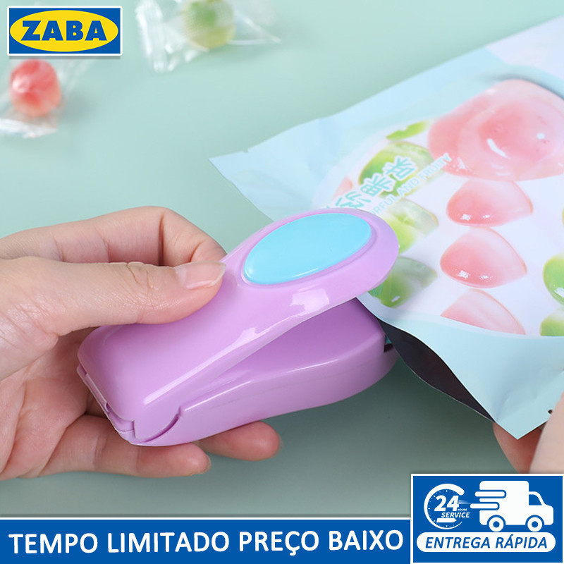 Mini Máquina Seladora Plástico Embalagem Pilha Lacra E Fecha Ímã De Geladeira